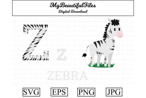 Alphabet ABC Animal – Zebra: Graphics & Illustrations for Local Branding
