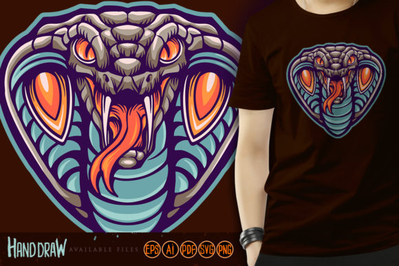 Angry King Cobra Animal Mascot Graphics & Illustrations