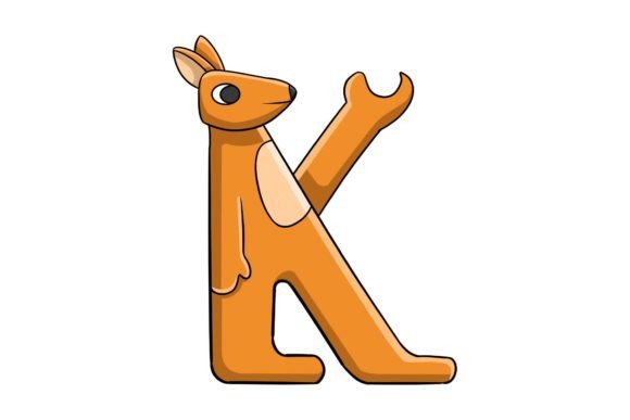 Animal Alphabet Letter K Illustration: Graphics & Illustrations for Local Branding