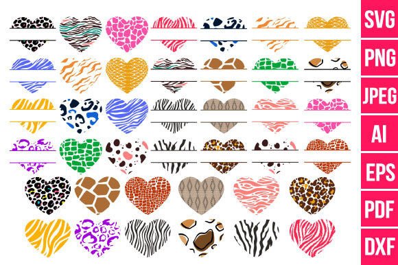 Animal Hearts Keychain Pattern SVG: Graphics & Illustrations for Warm Branding