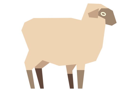 Baby Sheep Icon Graphics: Fun Farm Illustrations
