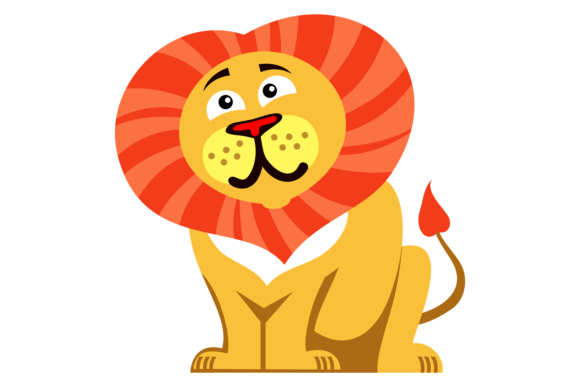 Cartoon Lion Graphics: Safari Illustrations for Crafters