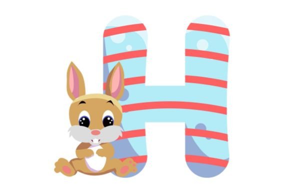 Cute Animal Icons Alphabet H Cliparts: Graphics & Illustrations for Local Brands