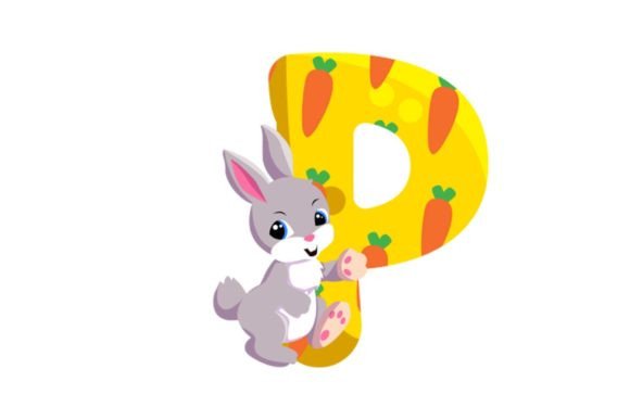 Cute Animal Icons Alphabet P Cliparts: Graphics & Illustrations