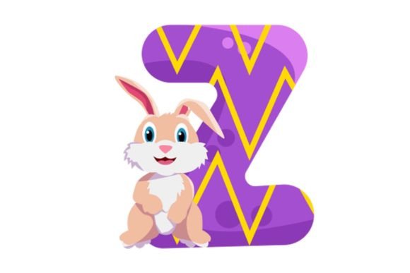 Cute Animal Icons Alphabet Z Cliparts: Graphics & Illustrations