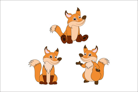 Cute Fox Animal Cartoon: Friendly Graphics & Illustrations