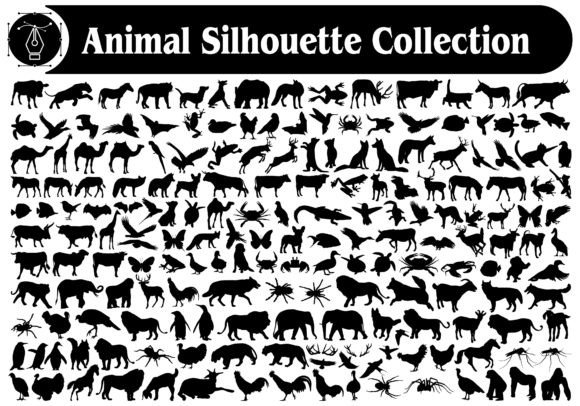 Different Animal Silhouettes Bundle: Graphics & Illustrations