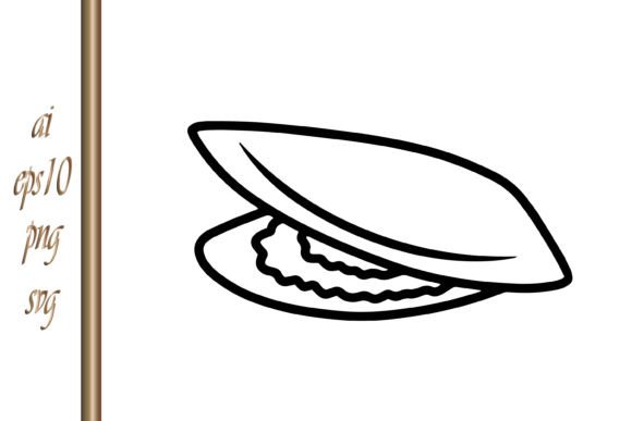 Doodle Clam Animal Sea Food Engraving: Graphics & Illustrations