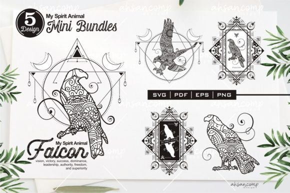 Falcon Mandala Graphics & Illustrations