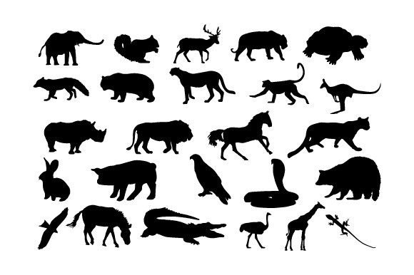Forest Animal Silhouettes: Graphics & Illustrations Bundle
