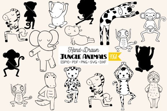 Jungle Animal Exercising Characters