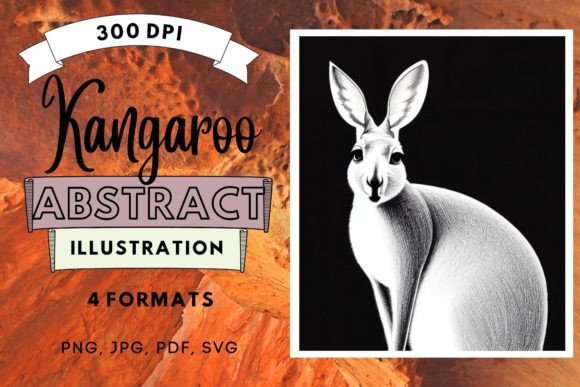 Kangaroo Animal Abstract Illustration