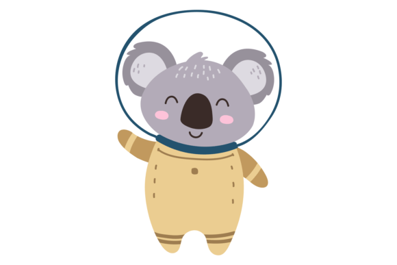 Koala Astronaut Graphics: Cute Illustrations for Branding