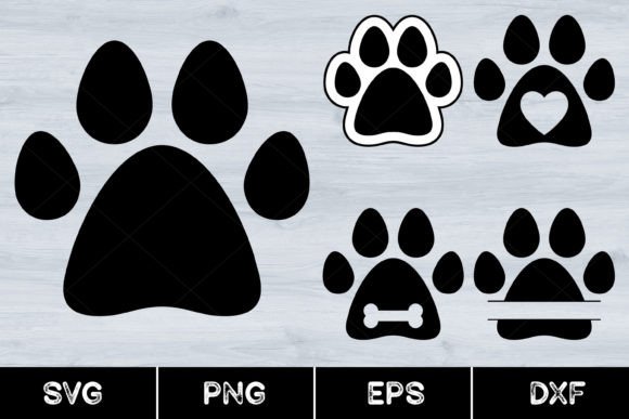 Paw Print Dog, Animal Paw, Cat Paw SVG Graphics