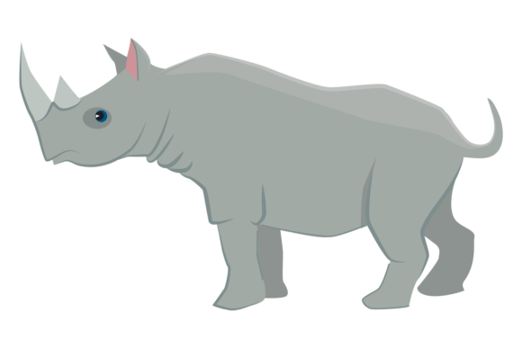 Rhinoceros Icon: Wild African Animal Graphics