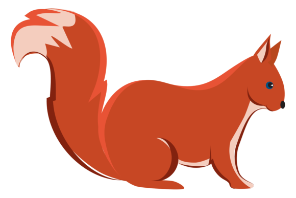 Squirrel Icon: Cute Forest Animal. Wild Graphics & Illustrations