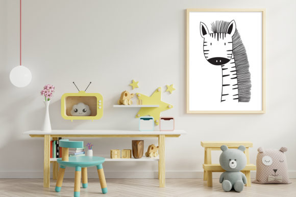 Wall Art: Cute Giraffe Animal Clip Art Graphics & Illustrations
