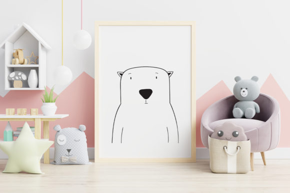 Wall Art, Cute Polar Bear Clip Art: Graphics & Illustrations