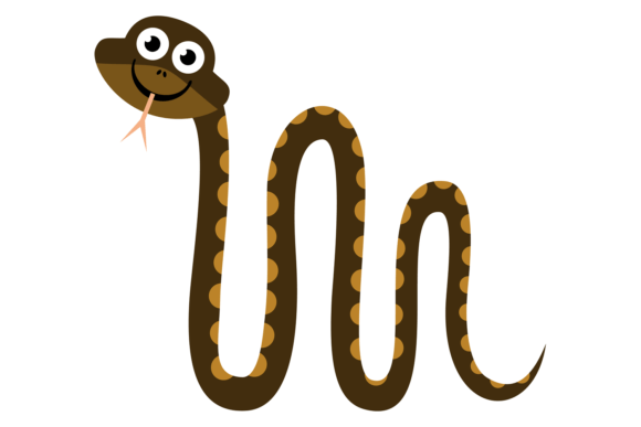 Wild Snake Icon Graphics: Cartoon Poison Animal Illustrations